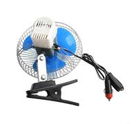 Springwillfly Práctico ventilador de coche con cabezal agitador y cable de alimentación largo compatible con 12 V 24 V (8 pulgadas 24 V)