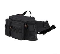 Springwillfly RX1911 Bolsa de equipo de pesca con soporte para botella de agua de 600 ml para hidratación con una sola mano durante el lanzamiento prolongado en el agua (negro mediano)