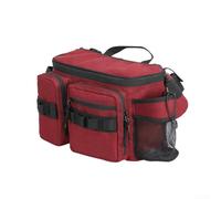 Springwillfly RX1911 Bolsa de equipo de pesca con soporte para botella de agua de 600 ml para hidratación con una sola mano durante el lanzamiento prolongado en el agua (rojo mediano)