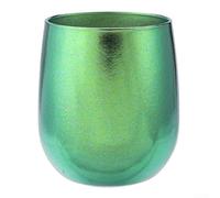 Springwillfly Taza térmica funcional Ti de 240 ml, ideal para uso en exteriores, parte inferior antideslizante para una colocación segura (verde)