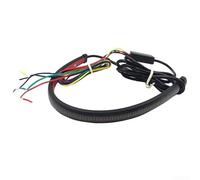 Springwillfly - Tira de luces traseras LED flexible de 20 cm para moto con intermitentes secuenciales e indicador de freno para una mejor visibilidad en la carretera (tubo negro)