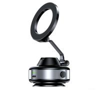 Springwillfly Titular magnético del teléfono del coche del ABS de la aleación de aluminio con la rotación completa de 360 grados y retención segura del dispositivo (Plata)