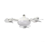 Springwillfly Ventilador de techo LED con control remoto, tres modos de color, función de temporizador de atenuación continua, 3 ajustes de velocidad, control de pared para habitación interior (tres