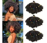 Springy Afro Kinky Hair Curly Twist Crochet Hair Pre-Separated for Cuban Twist Hair Marley Braiding Hair Faux Locs Crochet Synthetic Hair Extensions for Women Girls (4#, 10inch)