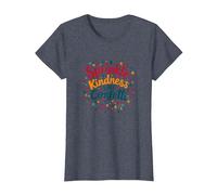 Sprinkle Kindness Like Confetti - Cita inspiradora Camiseta, Mujer, Azul Jaspeado, XXL