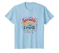 Sprinkle Kindness Like Confetti - Cita inspiradora Camiseta, Niños, Azul Bebé, 3 años