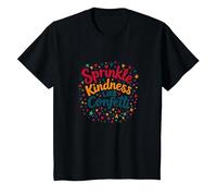 Sprinkle Kindness Like Confetti - Cita inspiradora Camiseta, Niños, Negro, 4 años