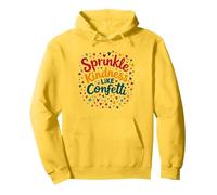 Sprinkle Kindness Like Confetti - Cita inspiradora Sudadera con Capucha, Unisex para Adultos, Limón, XL