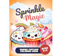 Sprinkle Magic - Kawaii Cupcake Coloring Book: Cute Sweet Treats Coloring Fun for Toddlers Ages 2-4 with Easy Bold Outlines