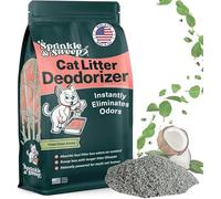 Sprinkle & Sweep Desodorante de caja de arena - Desodorante de arena para gatos no tóxico y seguro para gatitos - Desodorizador de arena elimina instantáneamente los olores sucios de arena y orina,