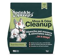 Sprinkle & Sweep Limpieza de accidentes de mascotas para todas las superficies duras, no tóxico, limpiador rápido de desorden de mascotas y removedor de olores para orina, caca, vómito, diarrea y