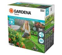 Gardena Sprinklersystem Set de inicio Pipeline: Juego completo para empezar con el sistema de tuberías, extracción de agua por toda la casa y el jardín, montaje subterráneo (08270-20)