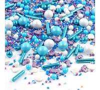 Sprinkles Ocean Girl Mix azul blanco púrpura oro 90g navidad sprinkles azúcar galletas decoraciones - STREUSEL GLÜCK - perfecto para navidad galletas pastel cupcakes muffins cakepops