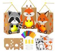 Sprinlot 3pcs Set de Linternas Artesanales, Linterna San Martín, Regalo de Fiesta con Linterna