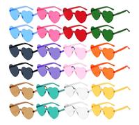 Sprinlot Gafas de Sol Corazón - 24 Pares Coloridos para Boda, Cumpleaños, Fiesta de Carnaval y Cosplay