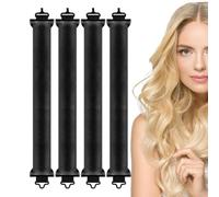 Sprinlot Rizador de Pelo Sin Calor Negro, 4 Piezas, Ondas y Rizos, Regalo para Día de Acción de Gracias, Navidad y Día de la Madre