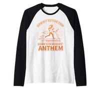 Sprint al mejor himno de los héroes del gimnasio en casa Cinta de correr Camiseta Manga Raglan