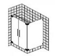 SPRINZ ágata R Plus Ducha de esquina a medida con puertas batientes con panel lateral, dimensiones hasta: 900x900x2000mm, AR19.5SOM, Cabinas de ducha: Accesorios: superficie especial, tipo de vidrio: