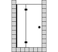 SPRINZ Fortuna puerta parcialmente enmarcada con panel lateral para nicho, bisagra derecha, 900x2000mm, FA21R902003301S, Cabinas de ducha: Piezas de montaje: Cromo, tipo vidrio: luz de cristal con Spr