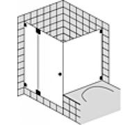 SPRINZ Omega a medida con puerta giratoria o puerta con panel lateral enrasado incl. panel lateral acortado, dimensiones hasta: 1000x1000x2000mm, O12.0SO, Cabinas de ducha: Equipamiento: superficie es