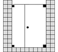 SPRINZ Omega puerta batiente a medida o puerta con panel lateral enrasado al exterior para nicho, dimensiones hasta: 1200x2000mm, O23.1CH, Cabinas de ducha: Piezas de montaje: Cromo, tipo vidrio: luz