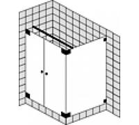 SPRINZ Omega puertas giratorias a medida con panel lateral, dimensiones hasta: 1000x1200x2000mm, O19.7CH, Cabinas de ducha: Piezas de montaje: Cromo, tipo vidrio: luz de cristal con SpriClean