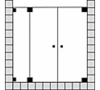 SPRINZ Omega puertas giratorias a medida con panel lateral para nicho, dimensiones hasta: 1200x2000mm, O24.1CH, Cabinas de ducha: Piezas de montaje: Cromo, tipo vidrio: luz de cristal con SpriClean