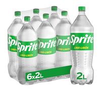 Sprite Lima Limón Zero Azúcar, Refresco Bajo en Calorías - Pack de 6 Botellas de 2 L