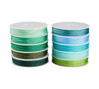 Spritewelry 10 cuerdas de poliéster de 0,8 mm, 10 colores trenzados, hilo de abalorios chinos, para hacer pulseras de amistad, collares, joyas