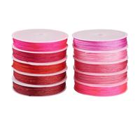 Spritewelry 10 cuerdas de poliéster de 10 colores trenzadas chinas de 0,8 mm para hacer pulseras de amistad, collares, joyas