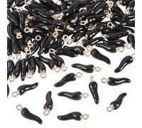 Spritewelry 100 dijes de pimienta picante de aleación esmaltada, dijes de chile rojo, accesorios de joyería, accesorios para pulsera, aretes, collares, manualidades, agujero: 2 mm, Mixed, Latón, No es
