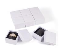 Spritewelry 12 cajas de regalo blancas para relojes con pulseras de almohada, organizador de joyas, caja de cartón para almacenamiento, caja organizadora para Navidad, aniversarios, día de San