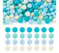 Spritewelry 191 cuentas acrílicas de silicona de imitación de goma mate, espaciador de bolas sueltas de chicle para llavero, pulsera, collar, joyería, 8 mm