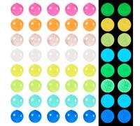 Spritewelry 384 cuentas redondas que brillan en la oscuridad, cuentas luminosas de resina coloridas, cuentas de chicle de 10 mm para collares, llaveros, decoración, joyería, cordón, accesorios para