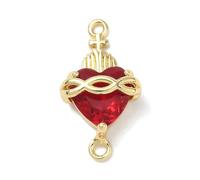 Spritewelry 4 piezas de dijes de Corazón Sagrado con cruz de cristal, colgantes colgantes religiosos vintage para San Valentín, fabricación DIY de collares, pulseras, pendientes y joyería, Metal