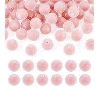 Spritewelry 50 cuentas de silicona redondas de goma de 14,5 mm, espaciador de bolas sueltas para bolígrafo, llavero, cordón, pulsera, collar, joyería, salmón oscuro