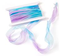 Spritewelry Cinta de organza iridiscente transparente de 10 m de ancho, 55 mm de ancho, para manualidades, ramos de manualidades, ramos de boda, fiesta, decoración, envoltura de regalos, fabricación
