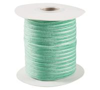 Spritewelry Cinta de terciopelo de 50 yardas de 3 a 4 mm, cinta de satén vintage de una sola cara, decoración de encaje para envolver regalos, Navidad, corona, lazo, manualidades, costura, aguamarina