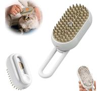Spritz Defur Comb for Cats, Spritz Defur Comb, Celery Pets Steam Brush, 3 in 1 Water Cat Brush, Self Cleaning Steam Cat Brush, Grooming Brush for Removing Tangled and Loose Hair (3 pcs,White)