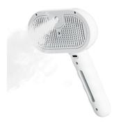 Spritz defur peine para perros, cepillo de vapor para gatos, recargable por USB, cepillos de vapor para gatos de interior, depósito de agua de 35 ml, peine para caspa para perros, mango largo