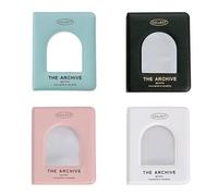SPRMUD Colección de carpetas de mini tarjetas, 1 bolsillo, 40 bolsillos con 20 fundas, coleccionista de tarjetas de intercambio, carpeta de tarjetas de álbum para niñas y niños (4, negro, azul,