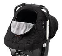Sprouterie Funda de asiento de coche para bebé, invierno, para bebé, cálida y acogedora, impermeable, universal, ajustable, color negro, para niño y niña, neutro recién nacido