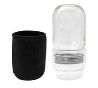 Sprouting Jar Kit | Wide Mouth Quart Jar With Sprouting Lid, Drain Cap & Blackout Sleeve | Broccoli Sprouts Growing Kit For Kitchen Counter, Pantry, Windowsill, Balcony | Home Seed Sprouter For