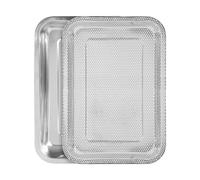 Sprouting Tray Set - Stainless Steel Plant Germination Trays | Heavy-Duty Growing Cultivation | Sieve Screen Reusable For Transplantation Indoor Gardening Greenhouse Lettuce Leaves Wheatgrass Beans