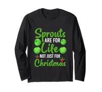Sprouts Are For Life - Veggie Vegan Christmas Christmas Holiday Manga Larga