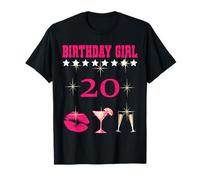 Spruch Top Birthday Girl Prosecco Cóctel 20 años alt 2005 Camiseta