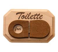 Spruchreif · Placa de inodoro de madera - Placa de inodoro con tapa abatible - Placa para puerta de WC - Idea de regalo divertida natural