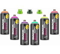 sprühdosen Set Montana Black Infra Serie fluorescentes Colores Neon 6 x 400 ml