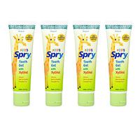 Spry Dentifrice Naturel au Xylitol pour Enfants (+3 Mois) - Gel Dentaire Sans Fluor, Soutient le Développement des Premières Dents, Original 60 ml (Pack of 4)