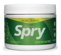 Spry Fresh Chicle Natural con Xilitol Sistema de Defensa Dental sin Aspartamo sin Azúcar sin OGM sin Gluten (Spearmint, 100 Count - Pack of 1)